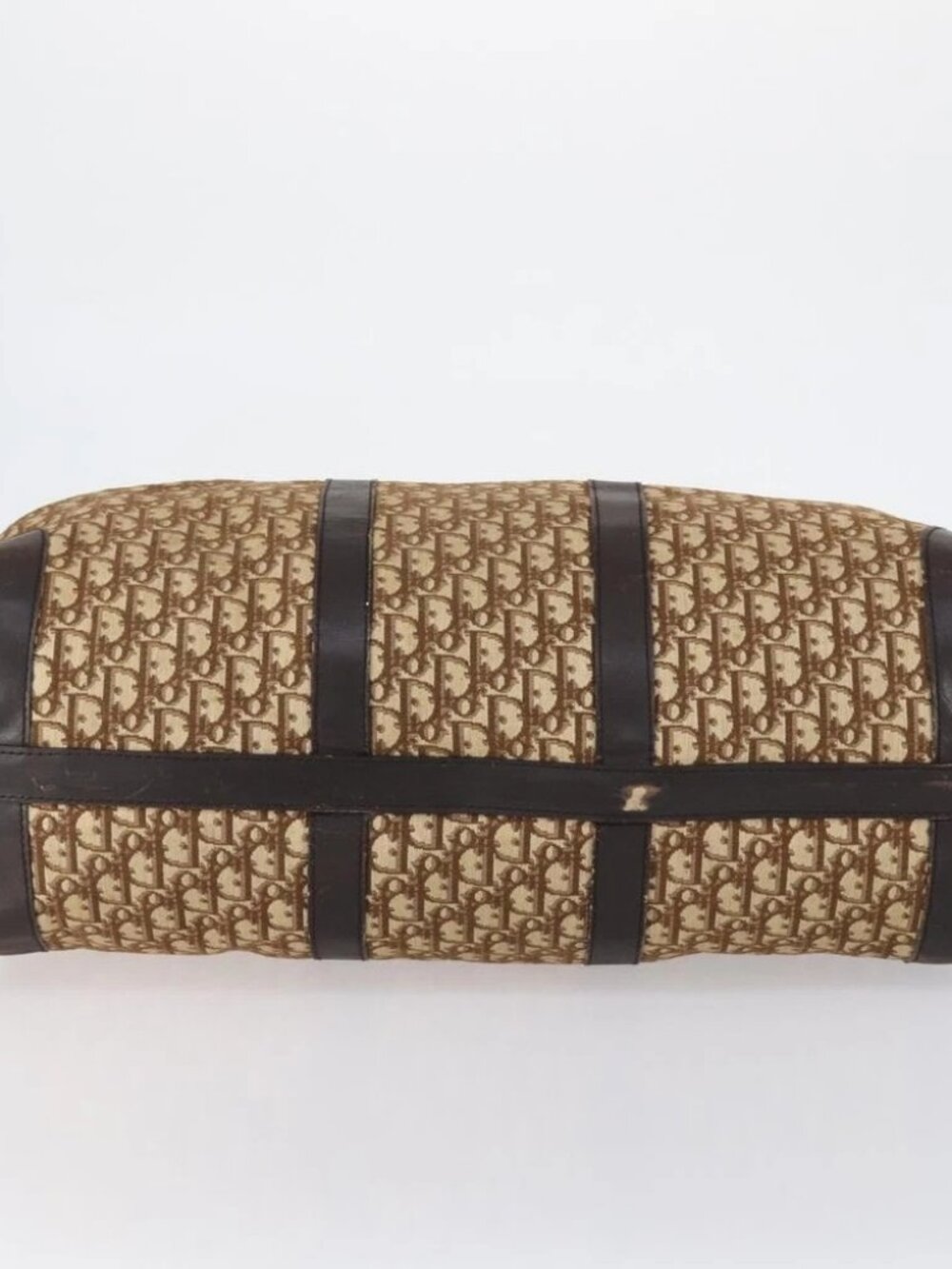 Christian Dior Trotter Canvas Boston Bag Beige Gold - Picture 6 of 16